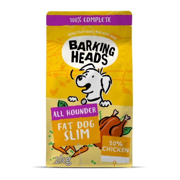 Barking Heads chien en surpoids ou stérilisé - Recette au poulet - Faible en gras et riche en fibres - Santé des articulations et contrôle du poids
